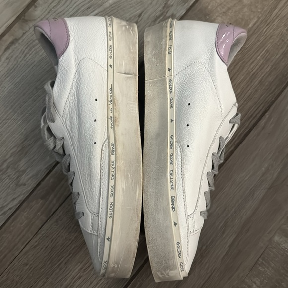 Golden goose hi star D2 white gold lilac worn once ! - Picture 2 of 12